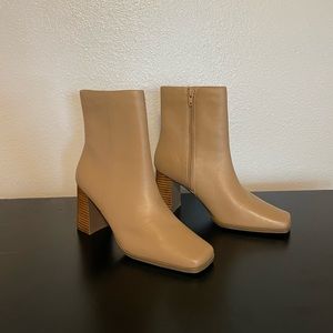 Tan Leather Amanda Smith High Ankle Boots